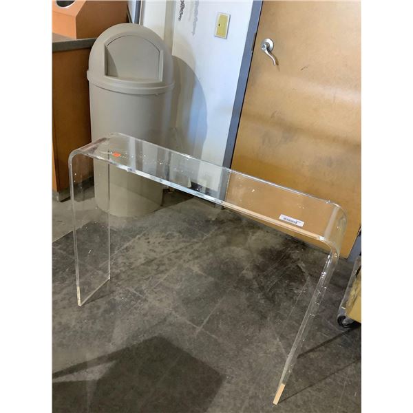 Clear Console Table (35in x 8in x 30in H)