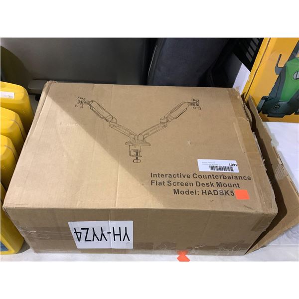 Interactive Counterbalance Flat Screen Desk Mount (Fits most 13 to 27 Inch Computer Screens) - Model