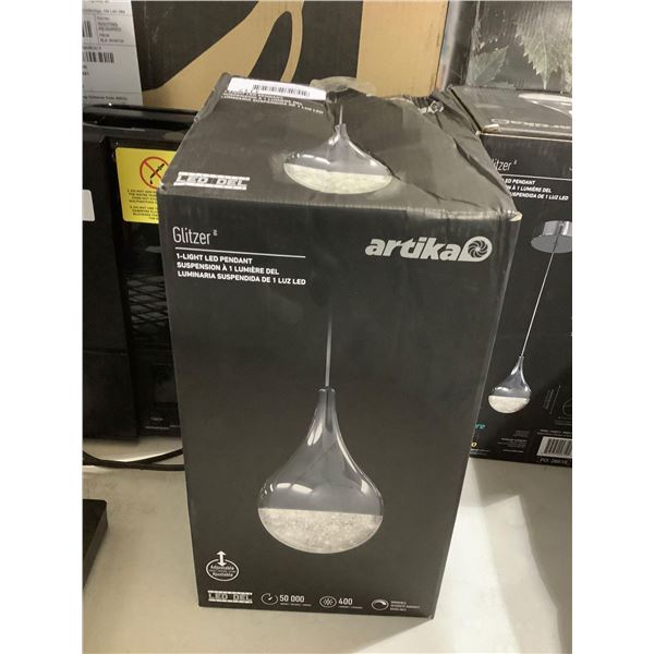 Artika Glitzer 1-Light LED Adjustable Pendant (69.44in x 4.53in)