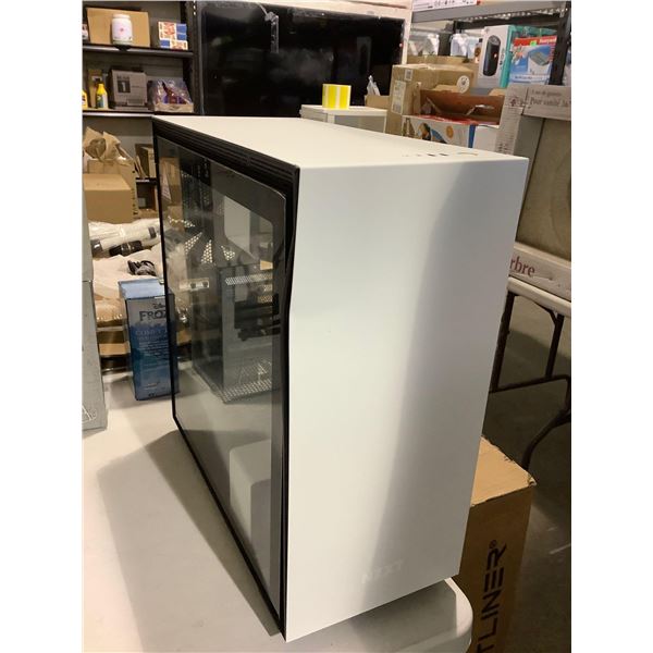 NZXT Mid-Tower ATX Case (Visible damage on front side and scratched glass)