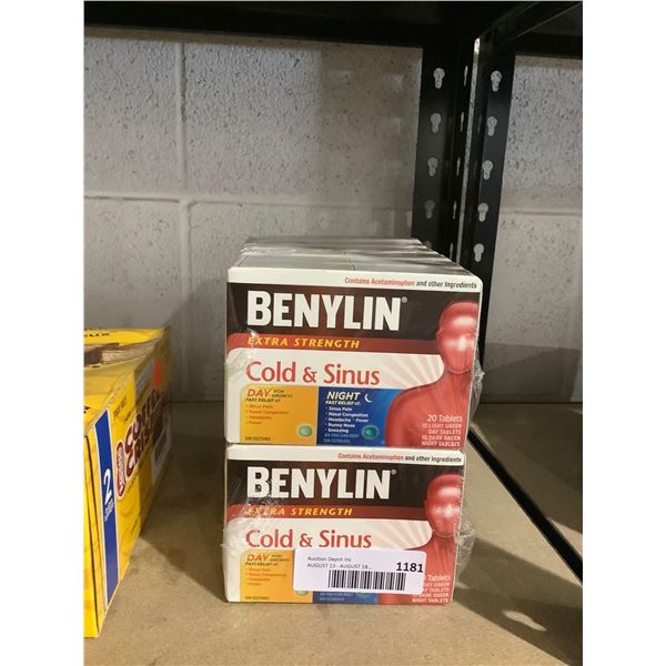 Benylin 20 Extra Strength Cold & Sinus Day/Night Tablets 6-Pack Lot of 2