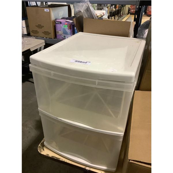 Gracious Living Plastic 2-Drawer Storage Bin