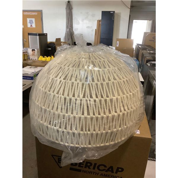 Jonathan 20in Woven Rattan LED Pendant - Model: JYL6504A