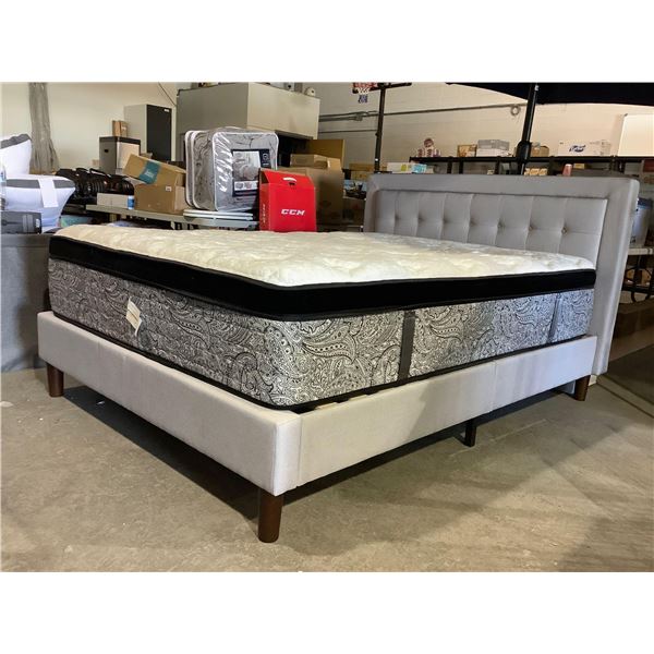 Queen Size Headboard and Bed Frame (No mattress)