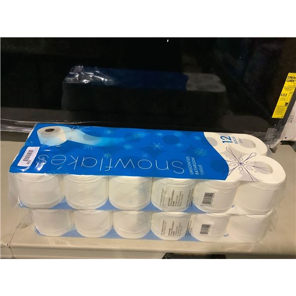 Snowflakes 12 Bathroom Tissue Rolls Lot of 2