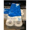 Image 2 : Snowflakes 12 Bathroom Tissue Rolls Lot of 2