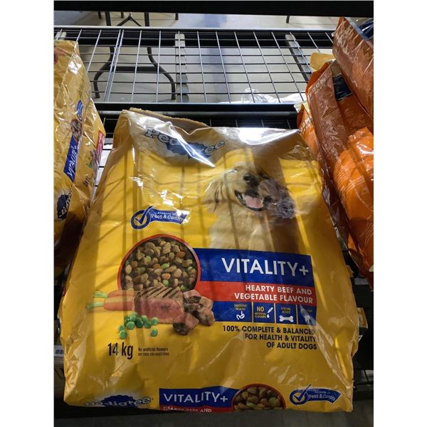 Pedigree Vitality Plus Hearty Beef and Vegetable Flavor Adult Dog Food (14kg)