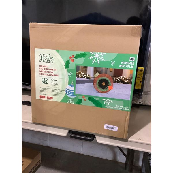 Holiday Living 22in LED Red Ornament