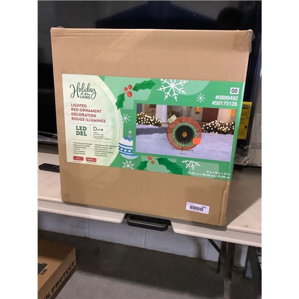 Holiday Living 22in LED Red Ornament