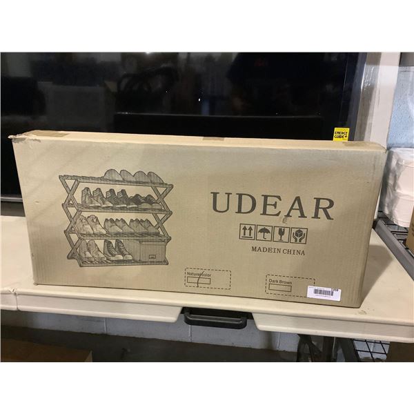 Udear Bamboo Collapsible Shoe Rack