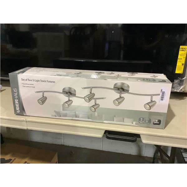 UberHaus Set of Two 3-Light Track Fixtures (21.85in x 6.69in)