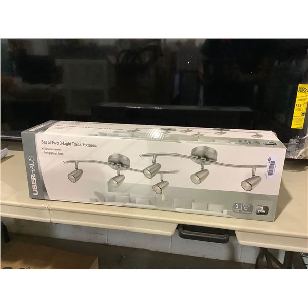 UberHaus Set of Two 3-Light Track Fixtures (21.85in x 6.69in)