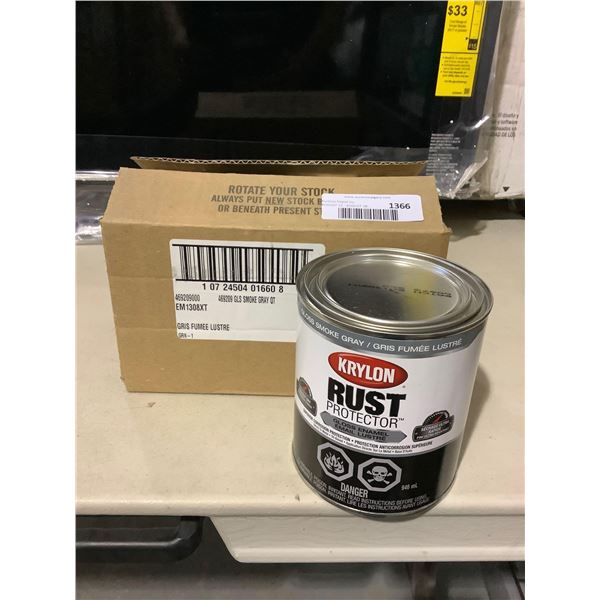 Case of Krylon Rust Protector Gloss Smoke Gray Enamel (2 x 946mL)