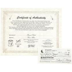 Astronaut Buzz Aldrin Check Signed,