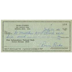 Rosa Parks Signed Check,