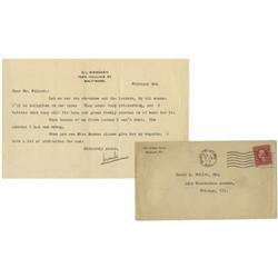 H. L. Mencken Typed Letter Signed,