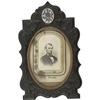 Image 1 : Beautiful Gutta-percha Frame & Lincoln Portrait