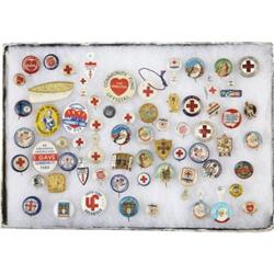 Lot of Vintage Red Cross & Health Org. Pins