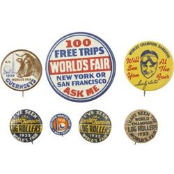 Lot of Early World's Fair Souvenir Buttons