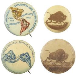 1901 Pan-American Exposition Souvenir Buttons
