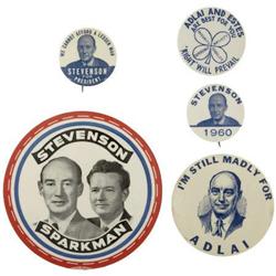 Collection of Adlai Stevenson Presidential Campaign Buttons
