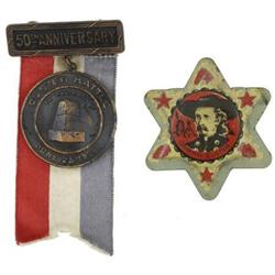 Pair of Custer Related Badges
