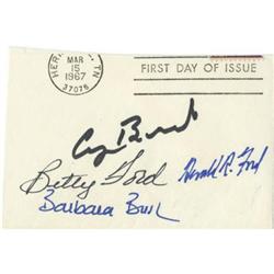 Ford and Bush; Presidential and Wives Signatuers