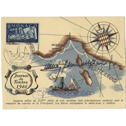 Grace Kelly, Prince Ranier Autographed Postcard,