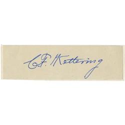 Inventor Charles Franklin Kettering Signature