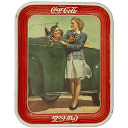 1942 Coca-Cola Tray Girls by the Car