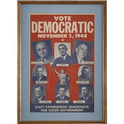 1948 Democratic Campaign Poster.