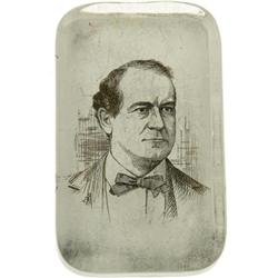 William Jennings Bryan Glass Paperweight