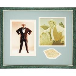 Dan Blocker Autograph Cut with Photos, Framed