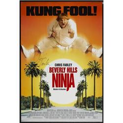 Chris Farley Signed "Beverly Hills Ninja" Poster
