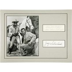 Clayton Moore and Jay Silverheels Autographs