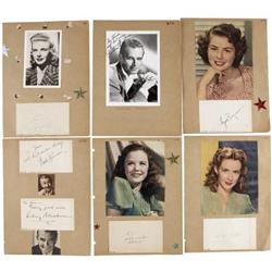 Celebrity Autographs Including Charlton Heston