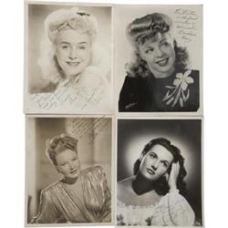 Four Celebrity Autographs Includes Barbara Perry
