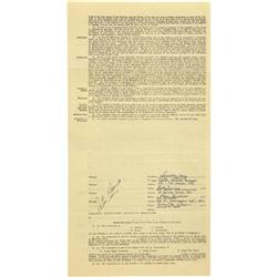 Bobby Darin Signed Contract, 1953