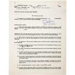 Bobby Darin Signed Contract, 1957