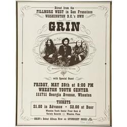 Grin Filmore West Concert Poster, 2nd Printing