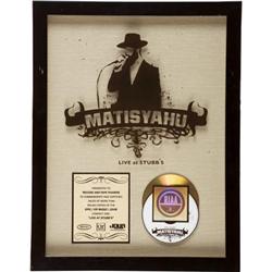 Matisyahu "Live at Stubb's" RIAA Gold Album