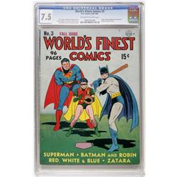 World's Finest Comics #3 (DC, 1941) CGC VF- 7.5