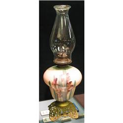 Parlor lamp with hand painted