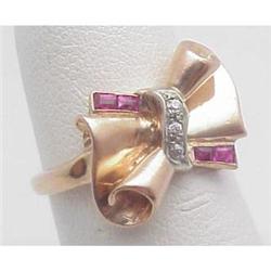 Lady's Rose Gold Retro Ring