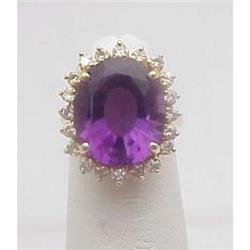Amethyst Ring w/diamonds
