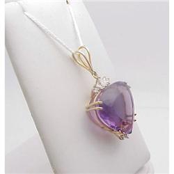 Amethyst Pendant 23 mm triangle