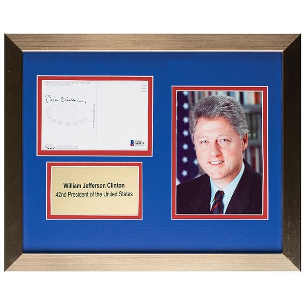 Bill Clinton Signed Postcard