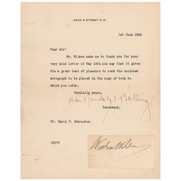 Woodrow Wilson Signature