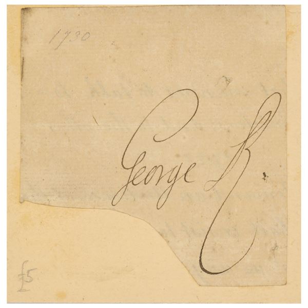 King George II Signature