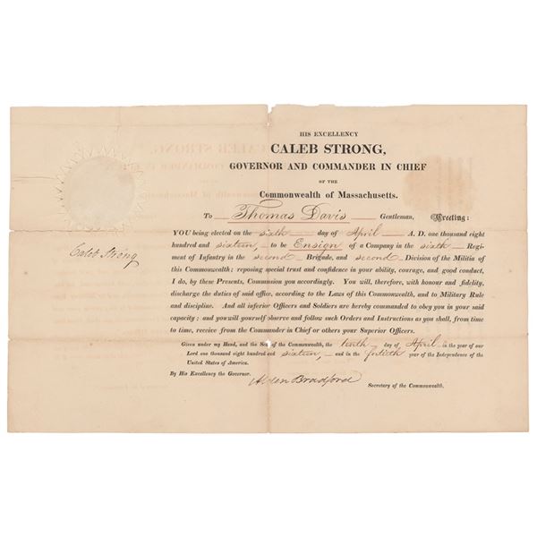 Caleb Strong Document Signed